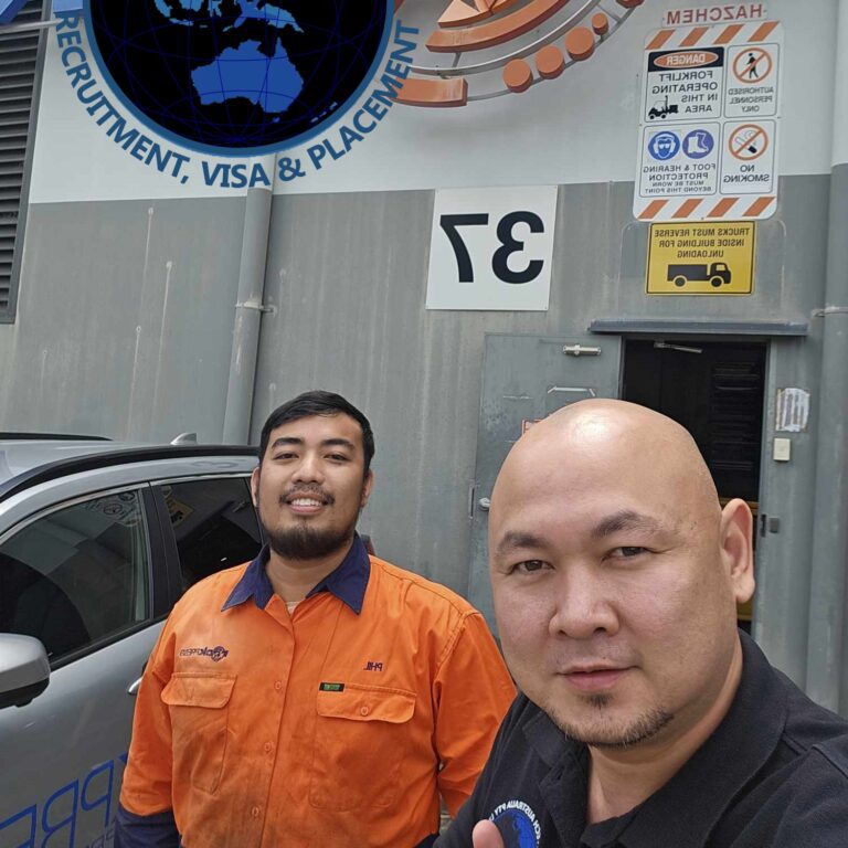 Filipino tradesperson successfully employed at Australian auto service center