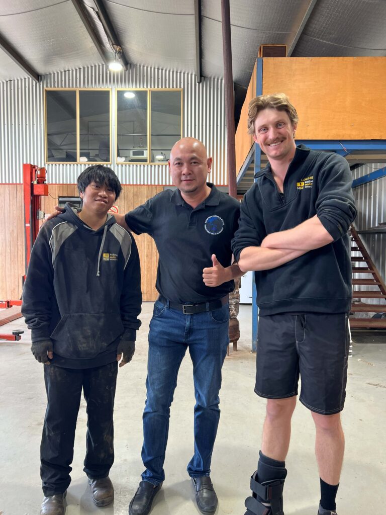 Australian employer meeting with sponsored Filipino workers for skilled migration