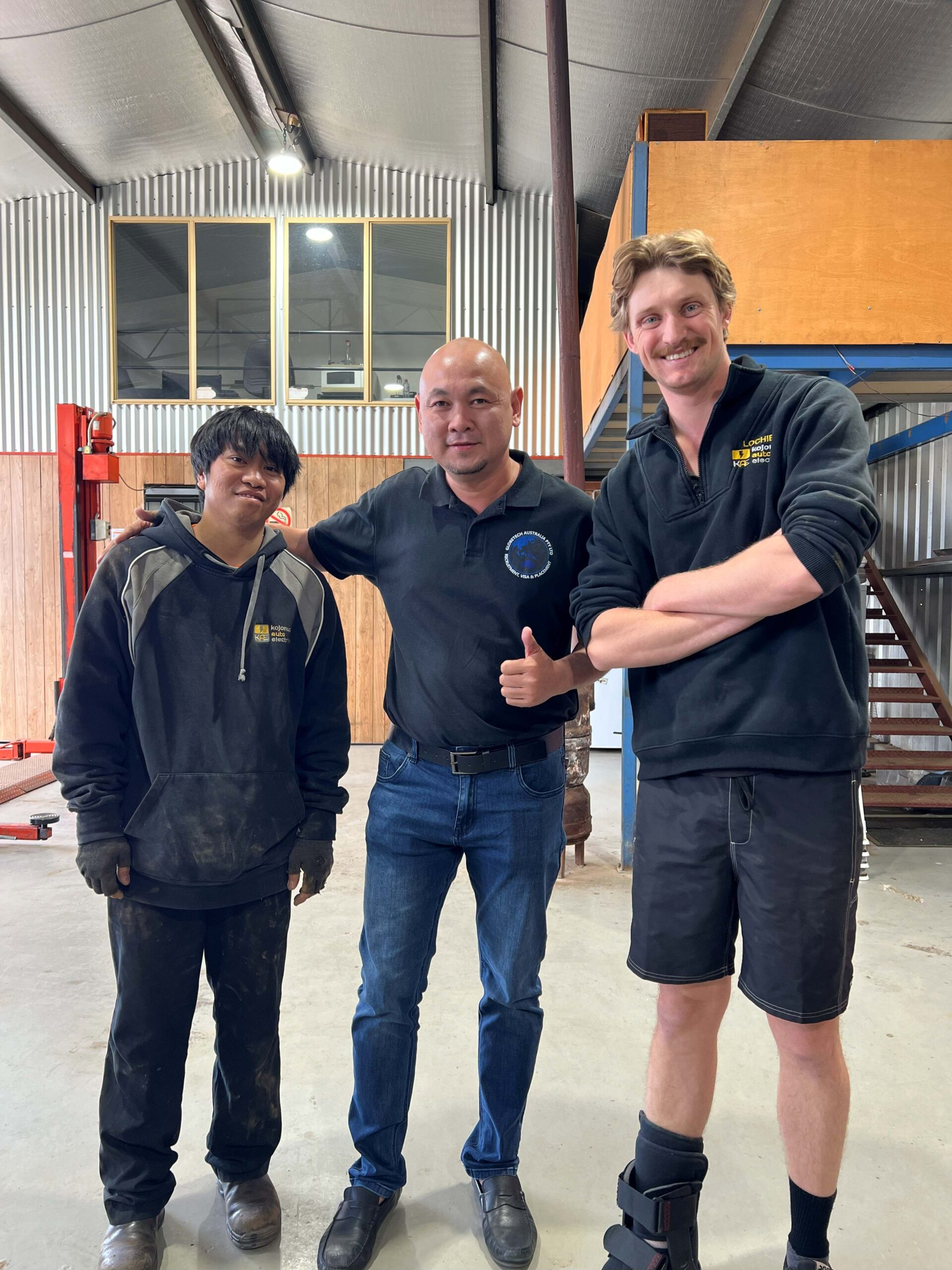 Australian employer meeting with sponsored Filipino workers for skilled migration